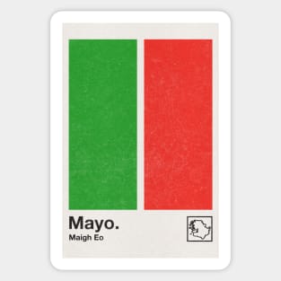 County Mayo / Original Retro Style Minimalist Poster Design Sticker